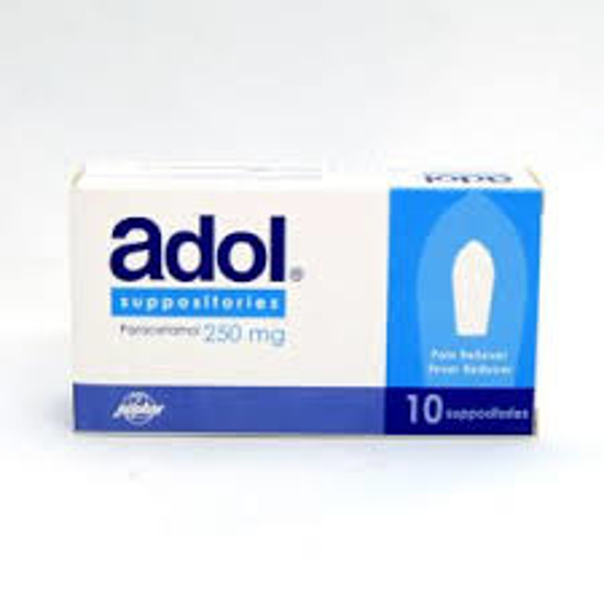 Picture of ADOL  - 250 MG  SUPPOSITORY 10'S