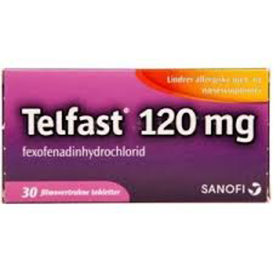 Picture of TELFAST/120 MG/TABLETS/30'S (15'S BLISTER X 2)