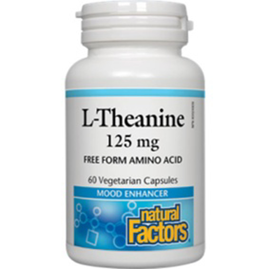 صورة NATURAL FACTORS L-THEANINE 125 MG 60 VEGETARIAN CAPSULES