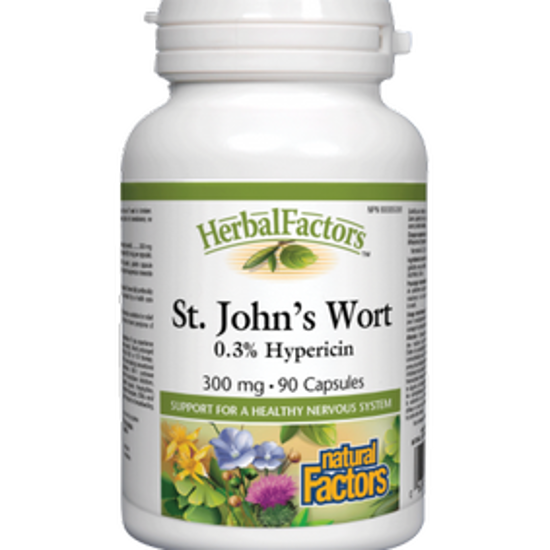 صورة NATURAL FACTORS ST JOHN S WORT 300 MG 90 CAPSULES