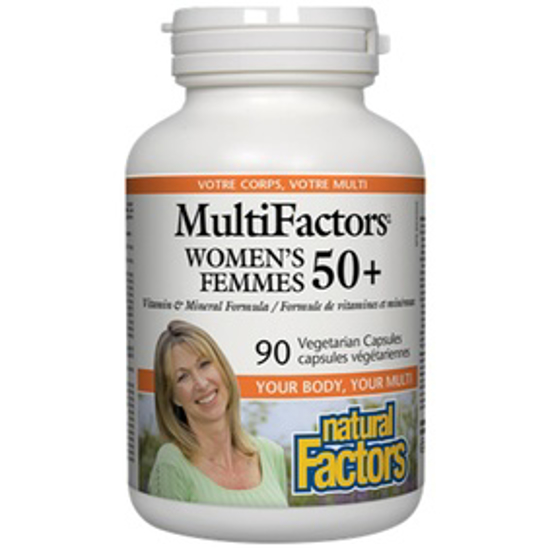 صورة NATURAL FACTORS MULTI FACTORS WOMEN 50 PLUS 90 VEGETARIAN CAPSULES