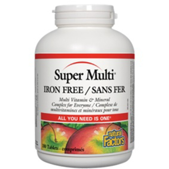 صورة NATURAL FACTORS SUPER MULTI VITAMIN IRON FREE