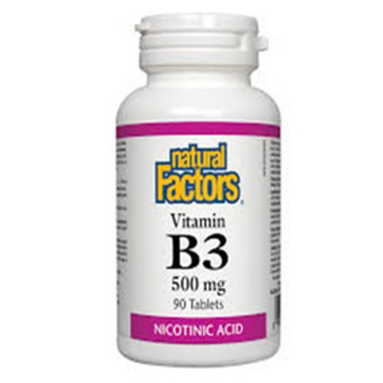 صورة NATURAL FACTORS VITAMIN B3 90 TABLETS