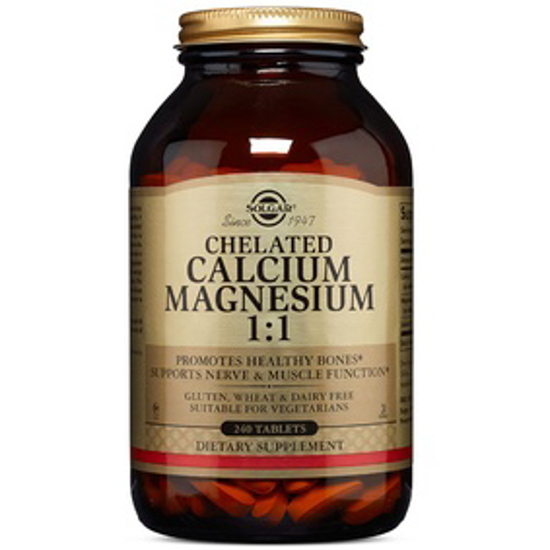 صورة SOLGAR CALCIUM MAGNESIUM WITH VITAMIN D3 240 TABLETS