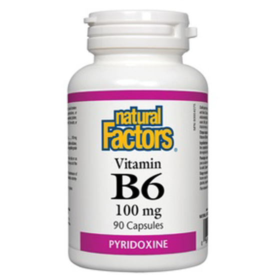 صورة NATURAL FACTORS B6 PYRIDOXINE 100MG