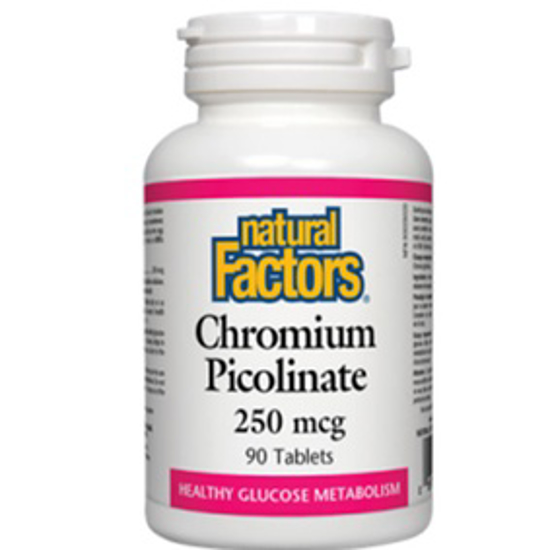 صورة NATURAL FACTORS CHROMIUM PICOLINATE 90 TABLETS