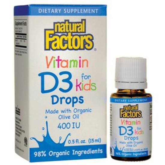Picture of NATURAL FACTORS VITAMIN D3 DROPS FOR KIDS 15 ML