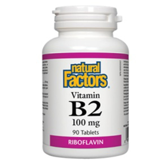 صورة NATURAL FACTORS B2 RIBOFLAVIN 100 MG 90 TABLETS