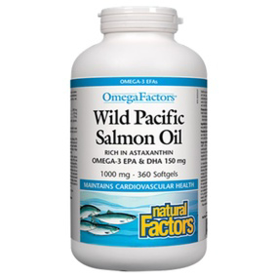 صورة NATURAL FACTORS WILD PACIFIC SALMON OIL 1000MG