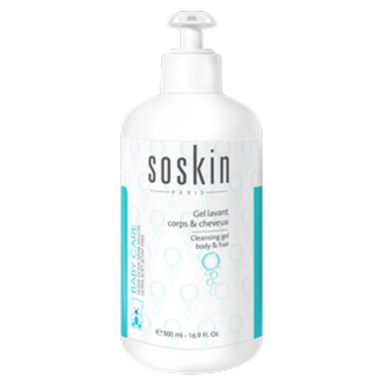 صورة SOSKIN BABY CLEANSING GEL BODY & HAIR 500ML