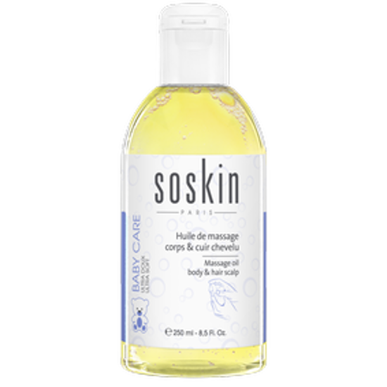 صورة SOSKIN BABY MASSAGE OIL BODY & HAIR SCALP 250ML