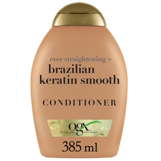 صورة OGX, CONDITIONER, EVER STRAIGHTENING+ BRAZILIAN KERATIN SMOOTH, 385ML