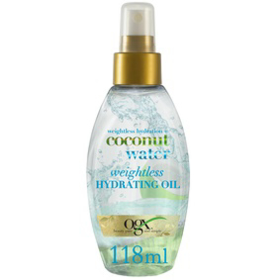 صورة OGX, HAIR OIL, WEIGHTLESS HYDRATION+ COCONUT WATER, SPRAY, 118ML