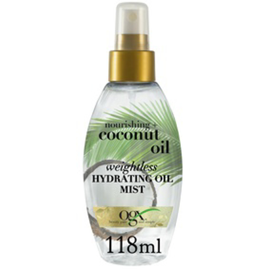 Picture of OGX, HAIR OIL, NOURISHING+ COCONUT OIL, WEIGHTLESS HYDRATING OIL MIST, SPRAY, 118ML