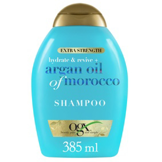 صورة OGX, SHAMPOO, EXTRA STRENGTH HYDRATE & REVIVE+ ARGAN OIL OF MOROCCO, 385ML