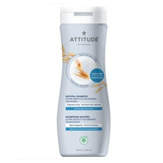 صورة ATTITUDE SENSITIVE SKIN, HYPOALLERGENIC SHAMPOO, FRAGRANCE FREE, 16 FL. OZ.