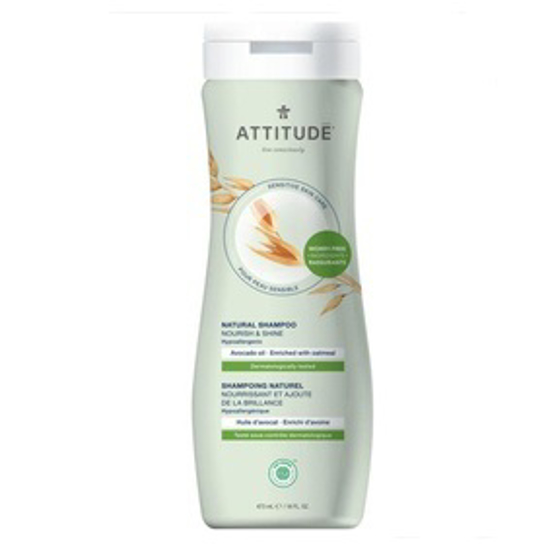 صورة ATTITUDE SENSITIVE SKIN, HYPOALLERGENIC NOURISHING SHAMPOO, AVOCADO OIL, 16 FLUID OZ