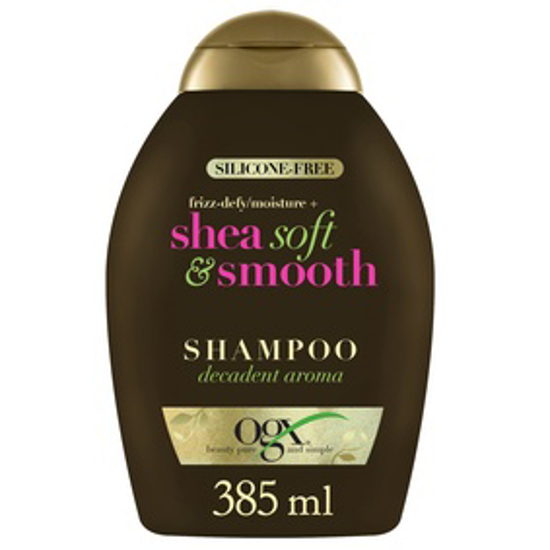 صورة OGX, SHAMPOO, FRIZZ-DEFY/MOISTURE+ SHEA SOFT & SMOOTH, SILICONE-FREE, 385ML