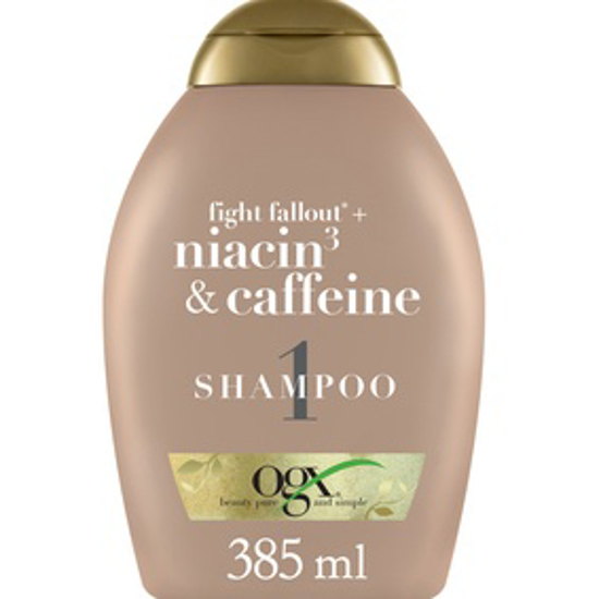 صورة OGX, SHAMPOO, FIGHT FALLOUT+ NIACIN3 & CAFFEINE, 385ML