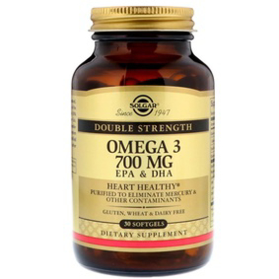 صورة SOLGAR DOUBLE STRENGTH OMEGA-3 700 MG 30 SOFTGELS