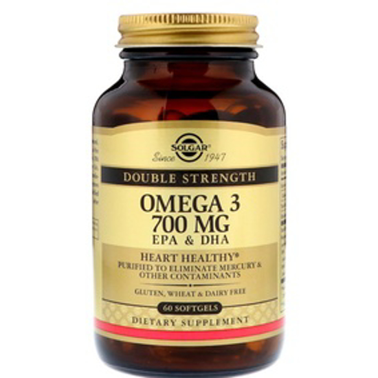 صورة SOLGAR DOUBLE STRENGTH OMEGA-3 700 MG 60 SOFTGELS