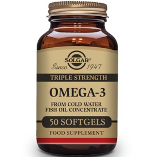 صورة SOLGAR TRIPLE STRENGTH OMEGA-3 950 MG 50 SOFTGELS