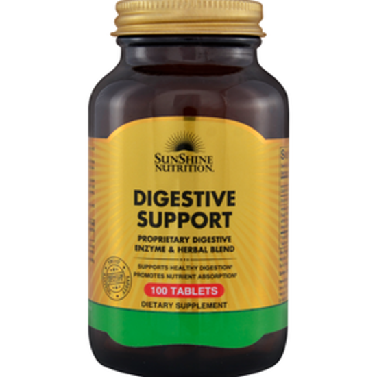 صورة SUNSHINE NUTRITION DIGESTIVE SUPPORT 100 TABLETS