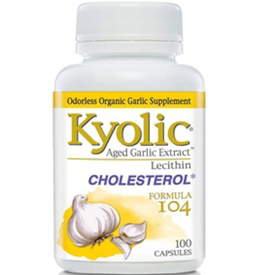 صورة KYOLIC AGED GARLIC EXTRACT FORMULA 104 CHOLESTEROL, 100 CAPSULES