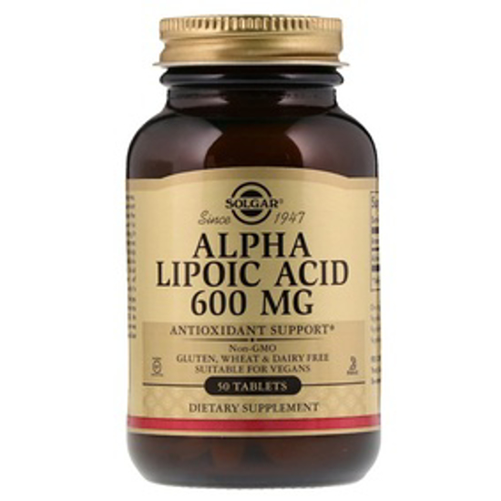 صورة SOLGAR ALPHA LIPOIC ACID 600 MG 50 TABLETS