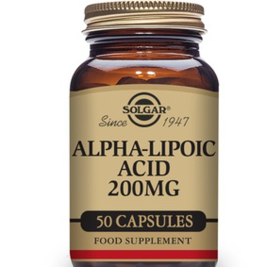 صورة SOLGAR ALPHA LIPOIC ACID 200 MG 50 VEGETABLE CAPSULES