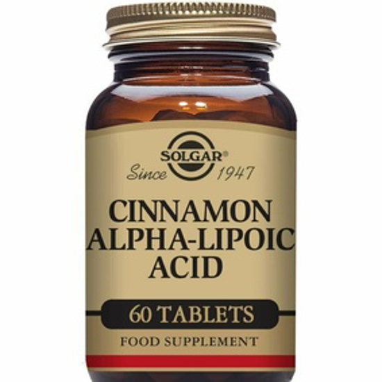 صورة SOLGAR CINNAMON ALPHA LIPOIC ACID 60 TABLETS