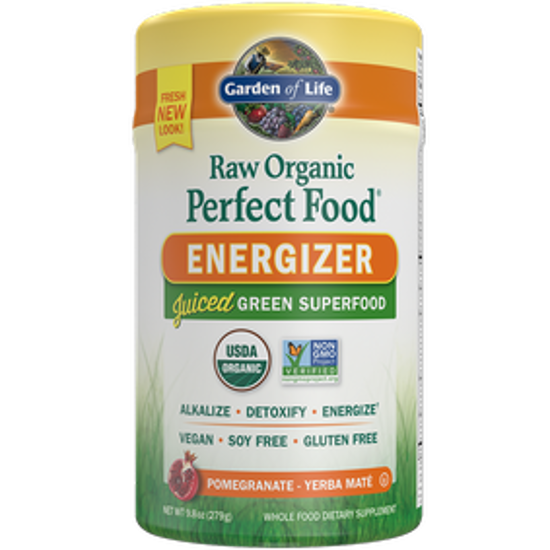 صورة RAW ORGANIC PERFECT FOOD ENERGIZER POWDER - POMEGRANATE - YERBA MATÉ - 9.73 OZ(276 G)