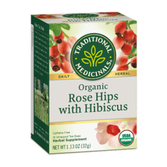 صورة TRADITIONAL MEDICINALS ROSE HIPS WITH HIBISCUS 16 TEABAGS