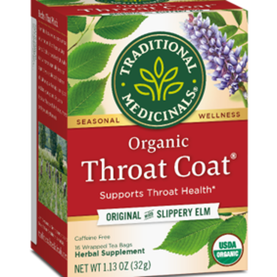 Picture of TRADITIONAL MEDICINALS THROAT COAT 16 TEABAGS