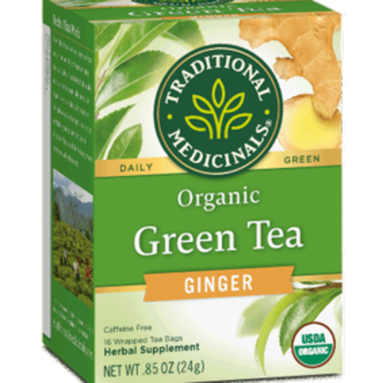 صورة TRADITIONAL MEDICINALS GREEN TEA WITH GINGER 16 TEABAGS