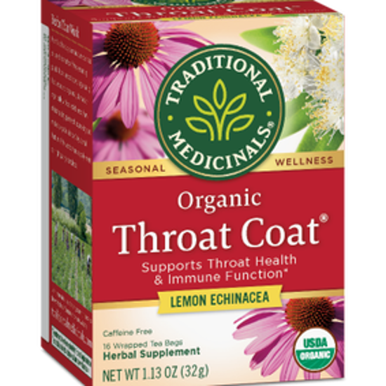 صورة TRADITIONAL MEDICINALS THROAT COAT LEMON ECHINACEA 16 TEABAGS