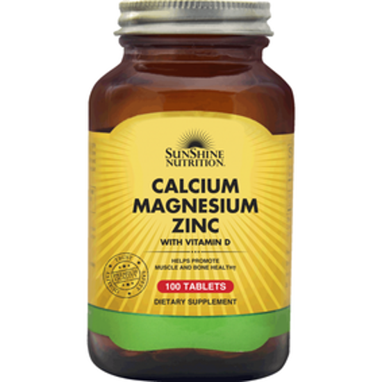 صورة SUNSHINE NUTRITION CALCIUM MAGNESIUM  ZINC  WITH VIT D3 100 TABLETS