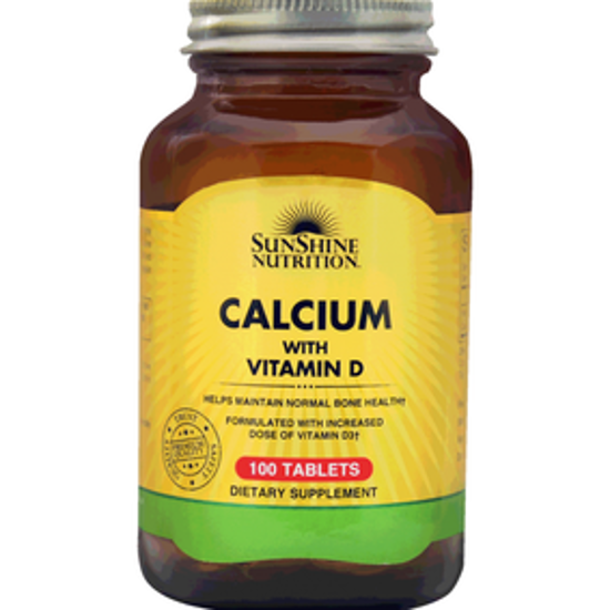 صورة SUNSHINE NUTRITION CALCIUM WITH VITAMIN D3 100 TABLETS