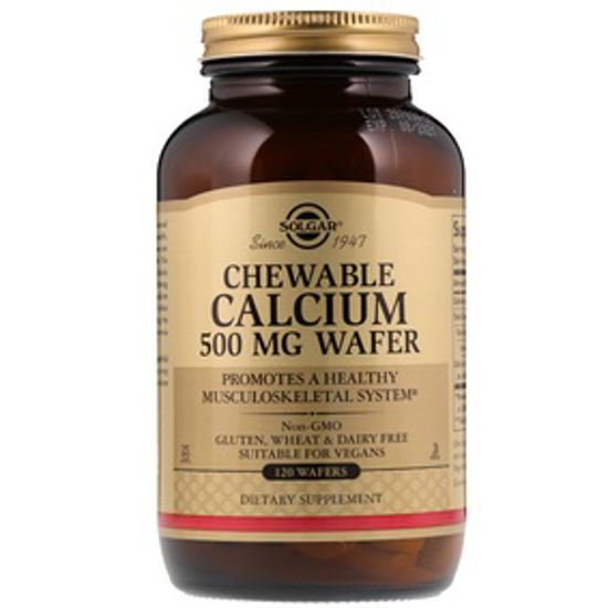 صورة SOLGAR CHEWABLE CALCIUM 500 MG 120 WAFERS