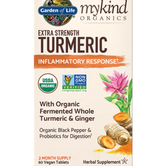 صورة MYKIND ORGANICS EXTRA STRENGTH TURMERIC TABLETS 2 MONTH SUPPLY (60CT)