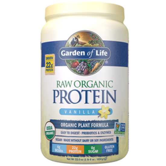 Picture of RAW ORGANIC PROTEIN POWDER VANILLA - 21.86 OZ(620 G)