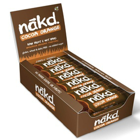 Picture of NAKD COCOA ORANGE FRUIT AND NUT BAR, 35 G, PACK OF 18