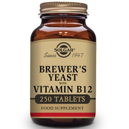 صورة SOLGAR BREWER'S YEAST WITH VITAMIN B12 TABLETS - PACK OF 250