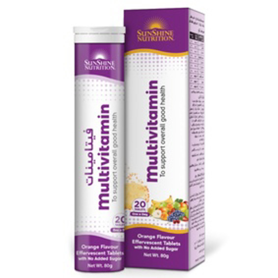 صورة SUNSHINE NUTRITION CALCIUM + VITAMIN D3 EFFERVESCENT 20 TABLETS