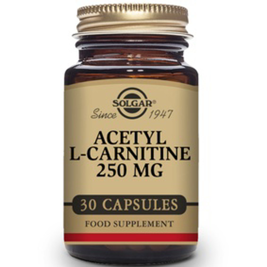 صورة SOLGAR ACETYL L-CARNITINE 250 MG 30 VEGETABLE CAPSULES