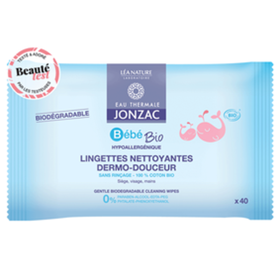 صورة JONZAC GENTLE BIODEGRADABLE CLEANSING WIPES X40