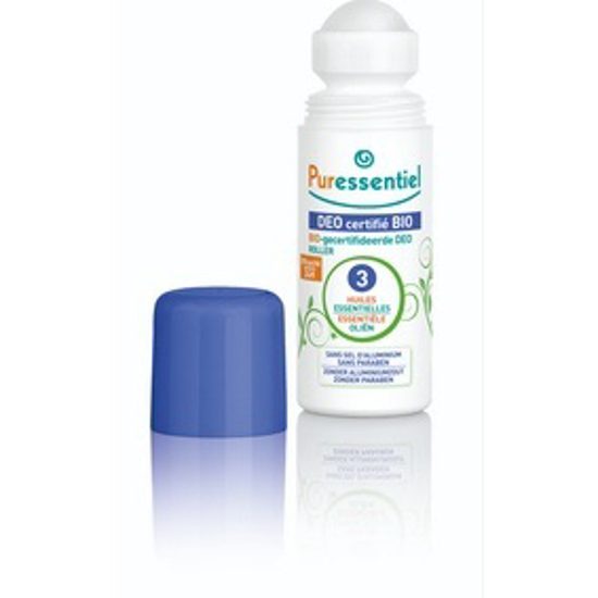 Picture of PURESSENTIEL CERTIFIED ORGANIC ROLLER DEODORANT WITH 3 ESSENTIAL OILS 50ML