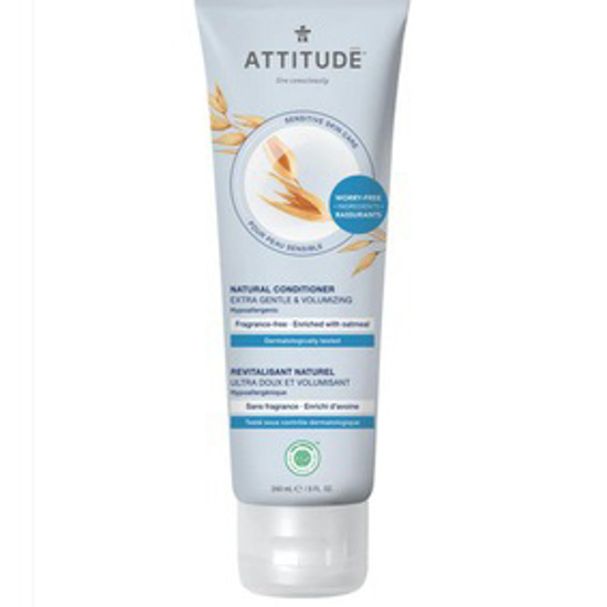 صورة ATTITUDE SENSITIVE SKIN, HYPOALLERGENIC CONDITIONER, FRAGRANCE-FREE, 8.1 FLUID OUNCE