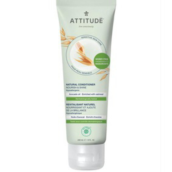 صورة ATTITUDE SENSITIVE SKIN, HYPOALLERGENIC NOURISHING CONDITIONER, AVOCADO OIL, 8.1 FLUID OUNCE