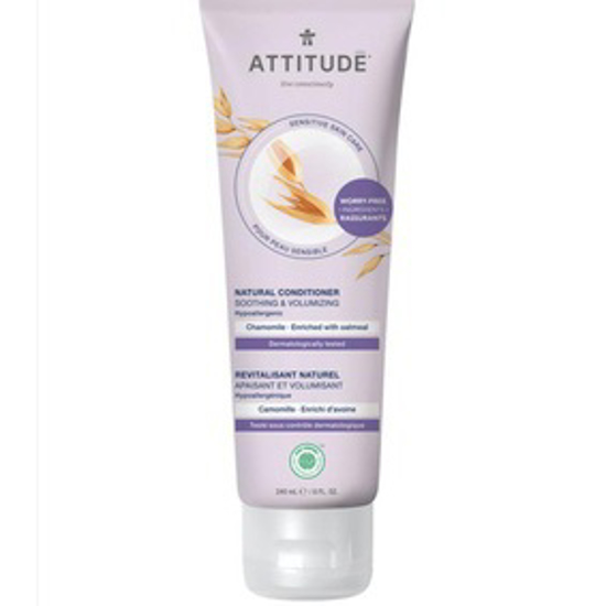 صورة ATTITUDE SENSITIVE SKIN, HYPOALLERGENIC SOOTHING AND VOLUMIZING CONDITIONER, CHAMOMILE, 8.1 FLUID OUNCE